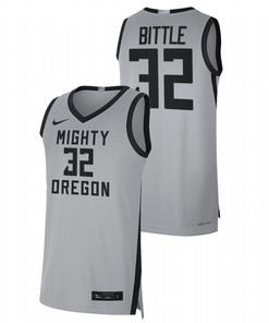 Nathan Bittle 32 Oregon Ducks 2022 Mighty Limited Men Jersey College Basketball Grey