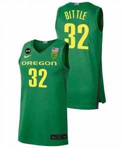 Nathan Bittle 32 Oregon Ducks 2023 College Basketball BLM Limited Men Jersey Green
