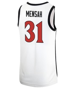 Nathan Mensah 31 San Diego State Aztecs 2023 Basketball Jersey MW Logo- Men White