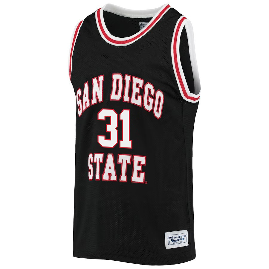 Nathan Mensah 31 San Diego State Aztecs 2023 Basketball Jersey- Men Black