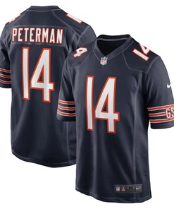 Nathan Peterman Chicago Bears Game Player Jersey - Navy