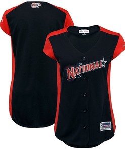 National League Majestic Womens 2019 Mlb All-star Game Workout Team Jersey Navy/red 2019