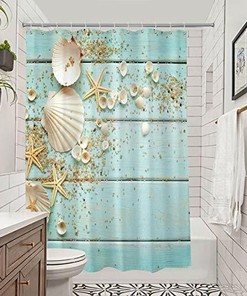 Nautical Seashells Shower Curtain for Your Beachy Bathroom Decor