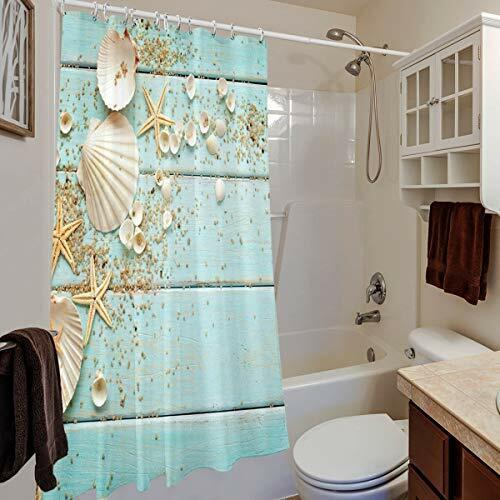 Nautical Seashells Shower Curtain for Your Beachy Bathroom Decor