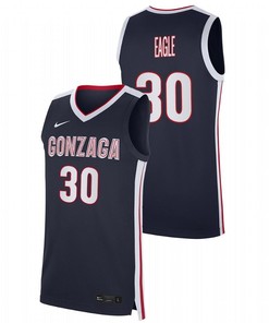 Navy Abe Eagle 30 Gonzaga Bulldogs 2023 College Basketball Men Jersey - Navy