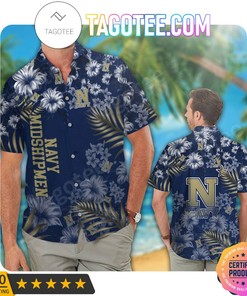 Navy Midshipmen Aloha Hawaii Shirt