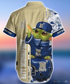 Navy Midshipmen Baby Yoda NCAA Hawaiian Shirts