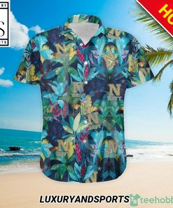 Navy Midshipmen Floral Tropical Hawaiian Shirt