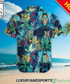 Navy Midshipmen Floral Tropical Hawaiian Shirt