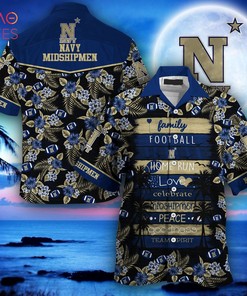 Navy Midshipmen Hawaiian Shirt Ver 1