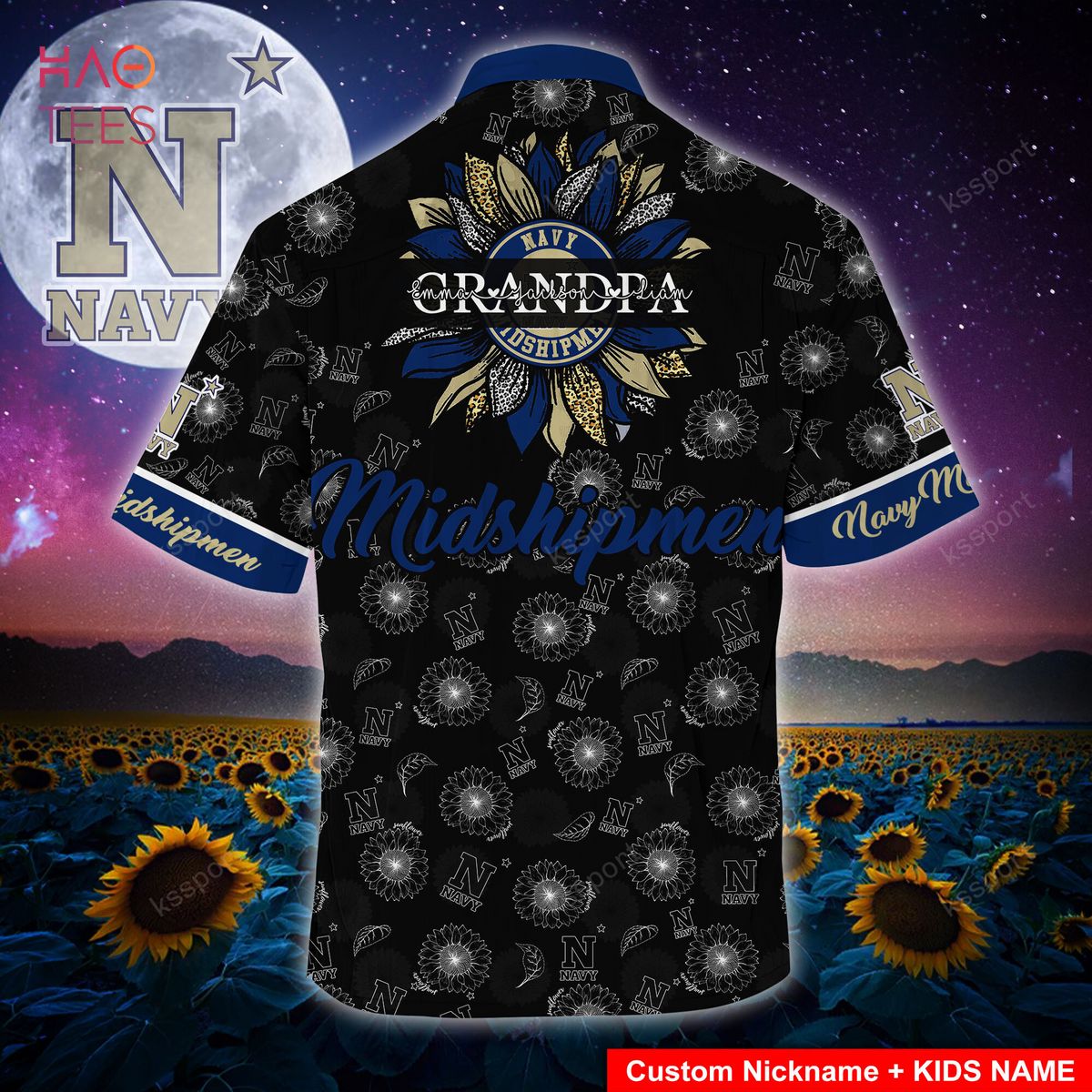 Navy Midshipmen Hawaiian Shirt Ver 2