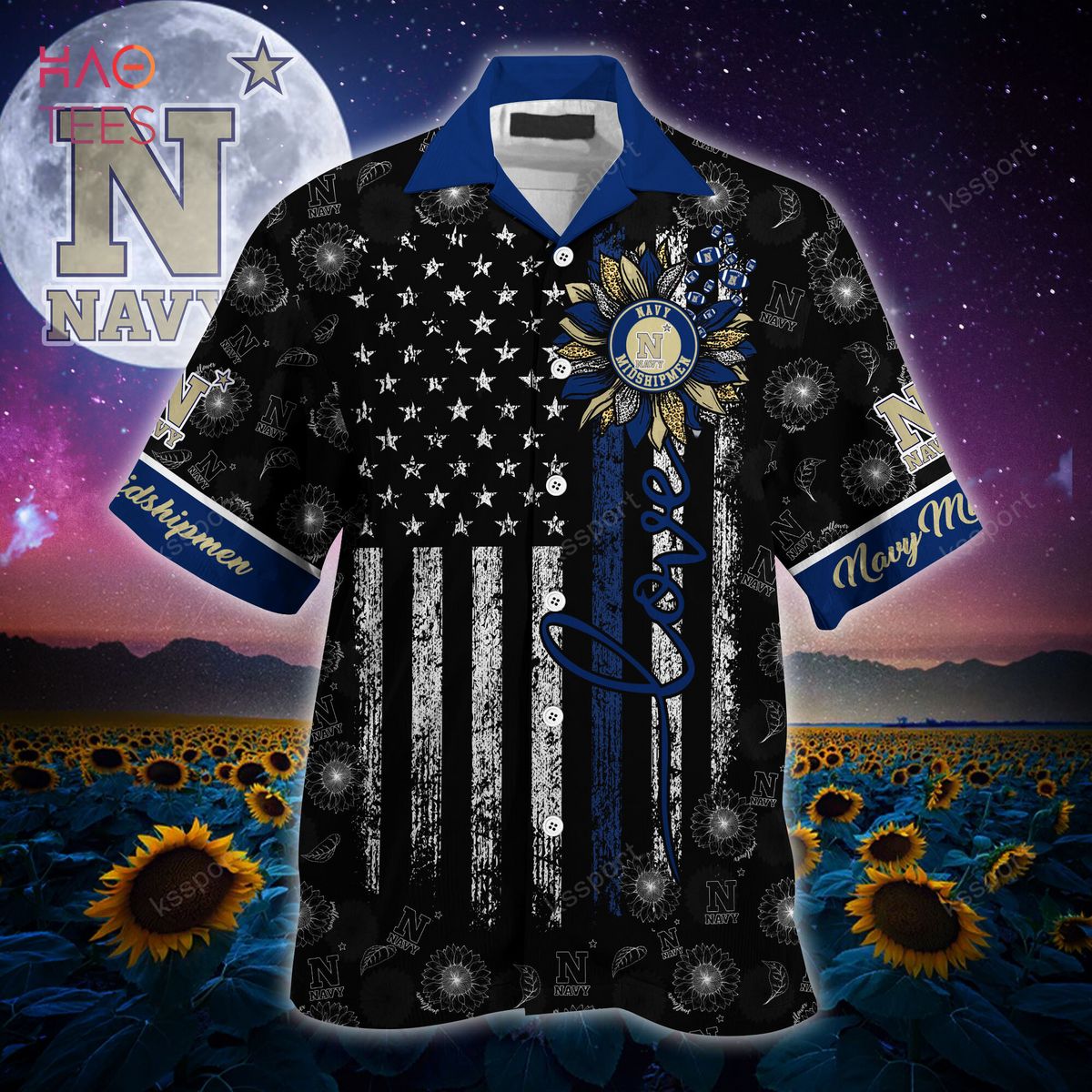 Navy Midshipmen Hawaiian Shirt Ver 2