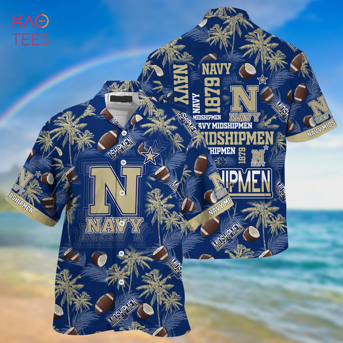 Navy Midshipmen Hawaiian Shirt Ver 3