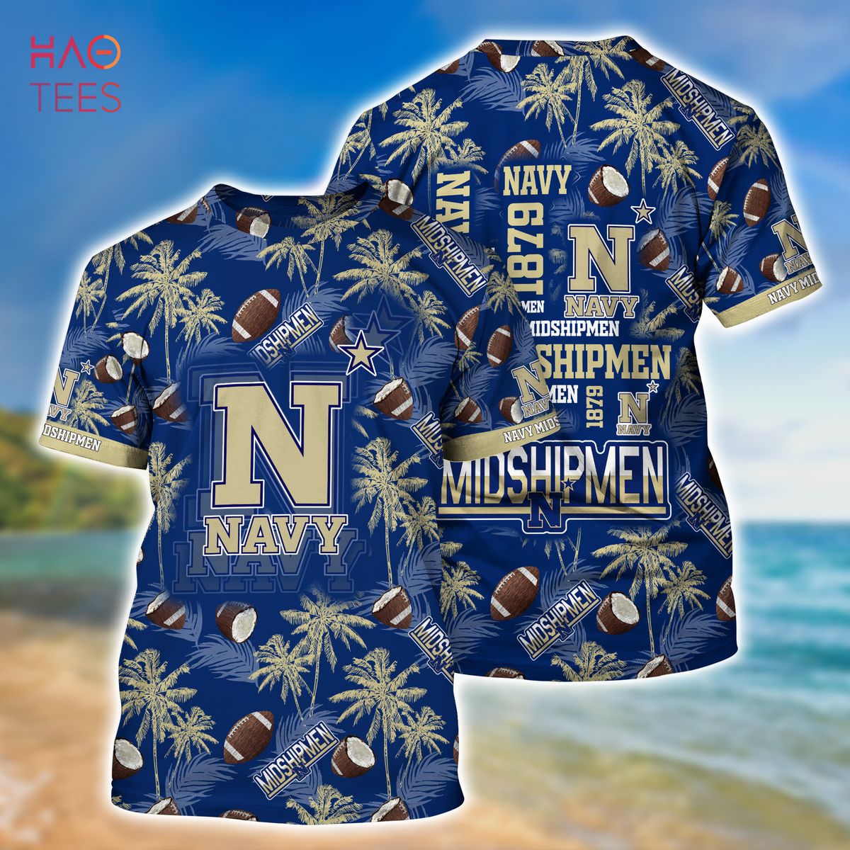 Navy Midshipmen Hawaiian Shirt Ver 3