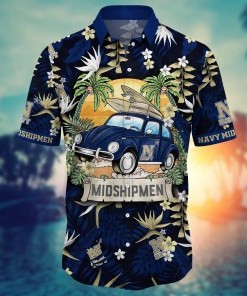 Navy Midshipmen NCAA Flower Hawaii Shirt For Fans Ver 1