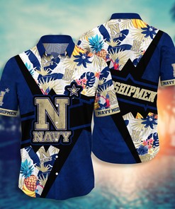 Navy Midshipmen NCAA Flower Hawaii Shirt For Fans Ver 12
