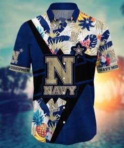 Navy Midshipmen NCAA Flower Hawaii Shirt For Fans Ver 12
