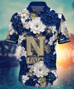 Navy Midshipmen NCAA Flower Hawaii Shirt For Fans Ver 13