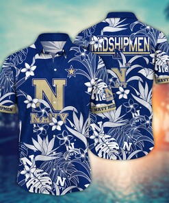 Navy Midshipmen NCAA Flower Hawaii Shirt For Fans Ver 15