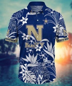 Navy Midshipmen NCAA Flower Hawaii Shirt For Fans Ver 15