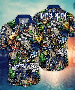 Navy Midshipmen NCAA Flower Hawaii Shirt For Fans Ver 17