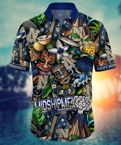 Navy Midshipmen NCAA Flower Hawaii Shirt For Fans Ver 17