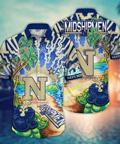 Navy Midshipmen NCAA Flower Hawaii Shirt For Fans Ver 19
