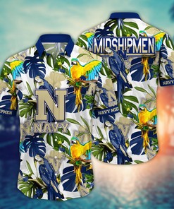Navy Midshipmen NCAA Flower Hawaii Shirt For Fans Ver 2