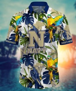 Navy Midshipmen NCAA Flower Hawaii Shirt For Fans Ver 2