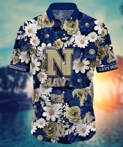 Navy Midshipmen NCAA Flower Hawaii Shirt For Fans Ver 20