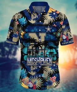 Navy Midshipmen NCAA Flower Hawaii Shirt For Fans Ver 33