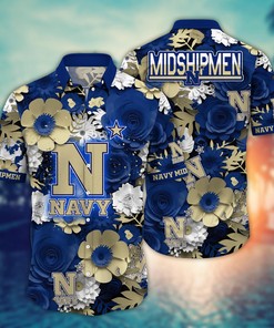 Navy Midshipmen NCAA Flower Hawaii Shirt For Fans Ver 35