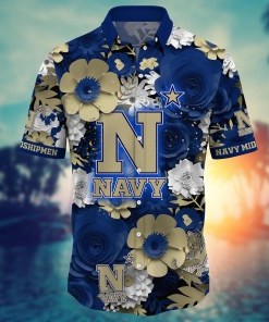 Navy Midshipmen NCAA Flower Hawaii Shirt For Fans Ver 35