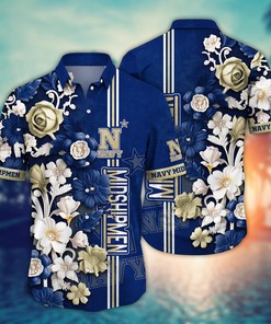 Navy Midshipmen NCAA Flower Hawaii Shirt For Fans Ver 36