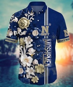 Navy Midshipmen NCAA Flower Hawaii Shirt For Fans Ver 36