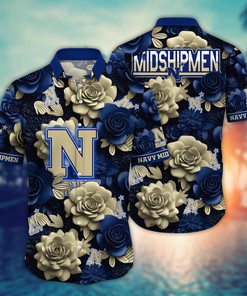 Navy Midshipmen NCAA Flower Hawaii Shirt For Fans Ver 4