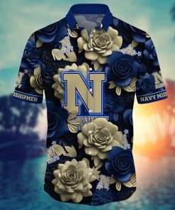 Navy Midshipmen NCAA Flower Hawaii Shirt For Fans Ver 4