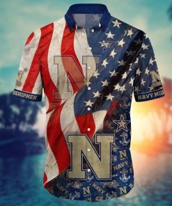 Navy Midshipmen NCAA Flower Hawaii Shirt For Fans Ver 7