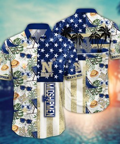 Navy Midshipmen NCAA Flower Hawaii Shirt For Fans Ver 9