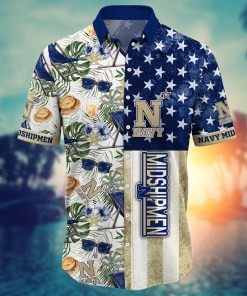 Navy Midshipmen NCAA Flower Hawaii Shirt For Fans Ver 9