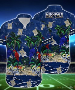 Navy Midshipmen Parrot Island NCAA Hawaiian Shirts