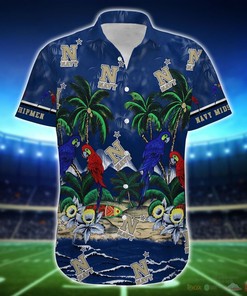 Navy Midshipmen Parrot Island NCAA Hawaiian Shirts