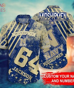 Navy Midshipmen Personalized Hawaiian Shirt