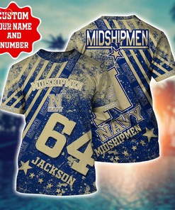 Navy Midshipmen Personalized Hawaiian Shirt