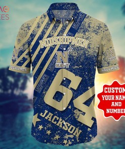 Navy Midshipmen Personalized Hawaiian Shirt