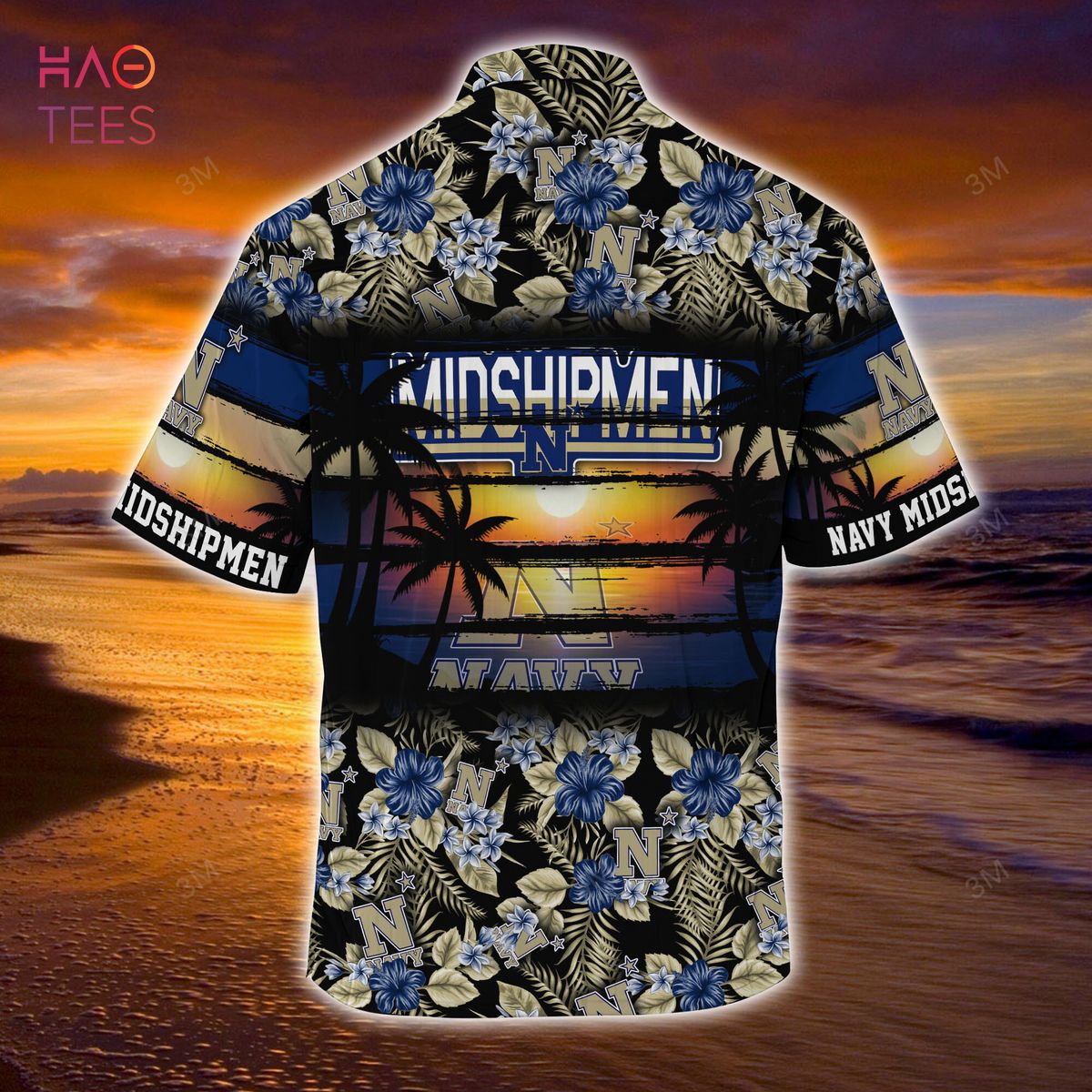 Navy Midshipmen Summer Hawaiian Shirt, Floral Pattern for Sports Enthusiast This Year