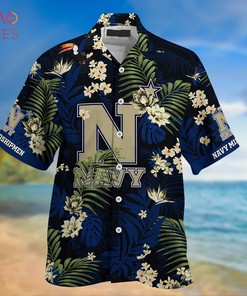 Navy Midshipmen Summer Hawaiian Shirts, With Tropical Patterns for Fans