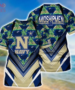 Navy Midshipmen Summer Hawaiian Shirts for Fans Ver 1