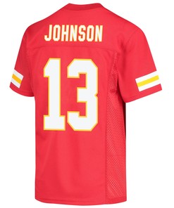Nazeeh Johnson 13 Kansas City Chiefs Super Bowl LVII Champions 3 Stars Youth Game Jersey - Red