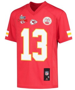 Nazeeh Johnson 13 Kansas City Chiefs Super Bowl LVII Champions 3 Stars Youth Game Jersey - Red